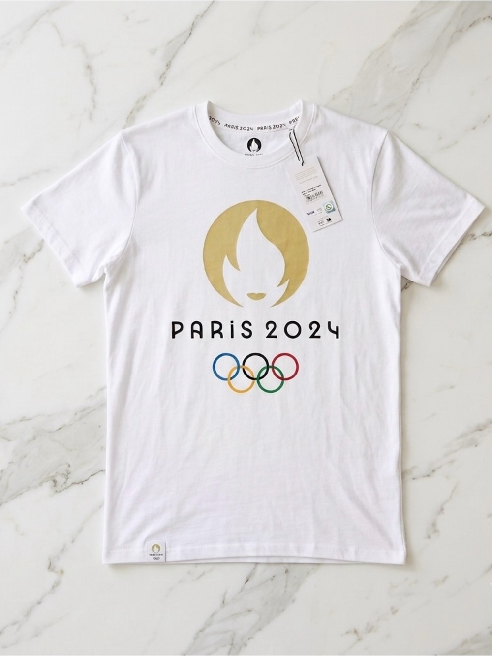 Official Paris 2024 Olympic Games Pima Cotton T-Shirt - Unisex Size S (NWT)